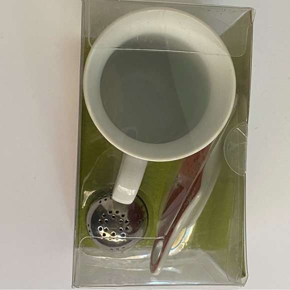 Debbie Mumm Christmas Mug Gift Set Tea Infuser Spoon Rest New Fine porcelain - Picture 5 of 11
